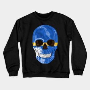 Nauru Flag Skull - Gift for Nauruan With Roots From Nauru Crewneck Sweatshirt